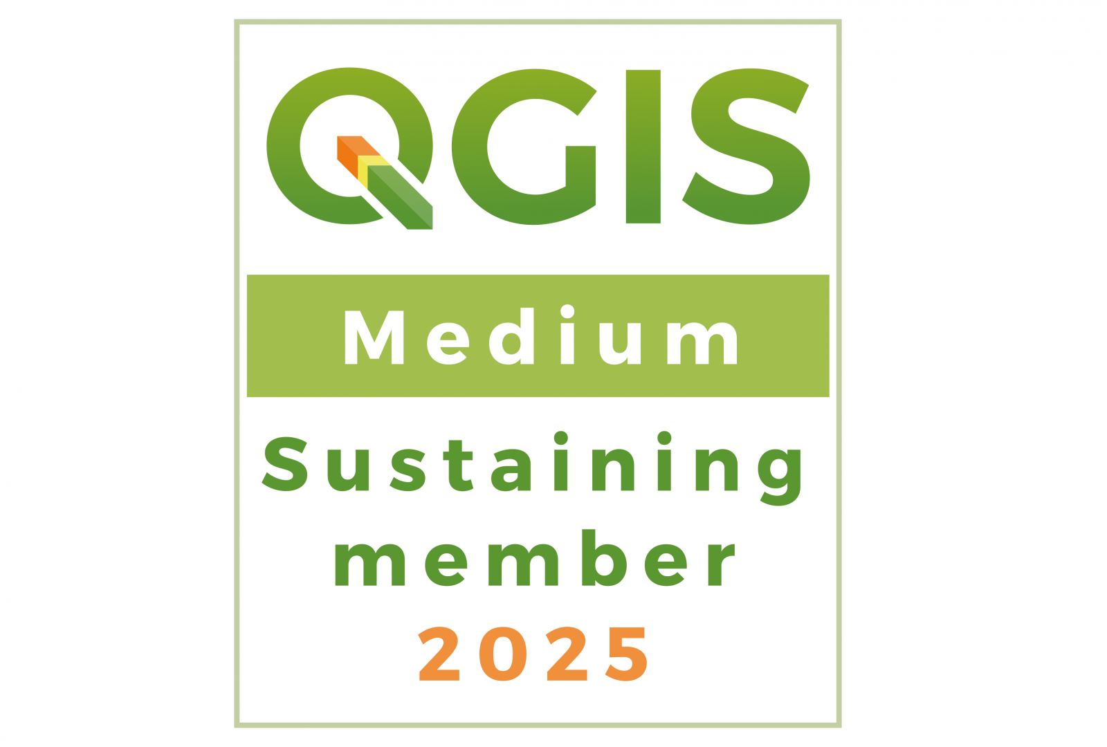 QGIS sustaining member badge 2025